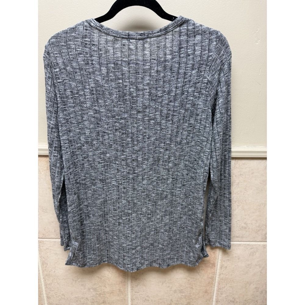 M C Michelle By Comune Grey Ribbed Long Sleeve Sweater. Womens. Sz S - Picture 3 of 11